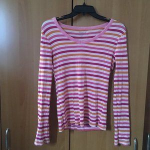 [Girl's] V-Neck Long-Sleeved Shirt